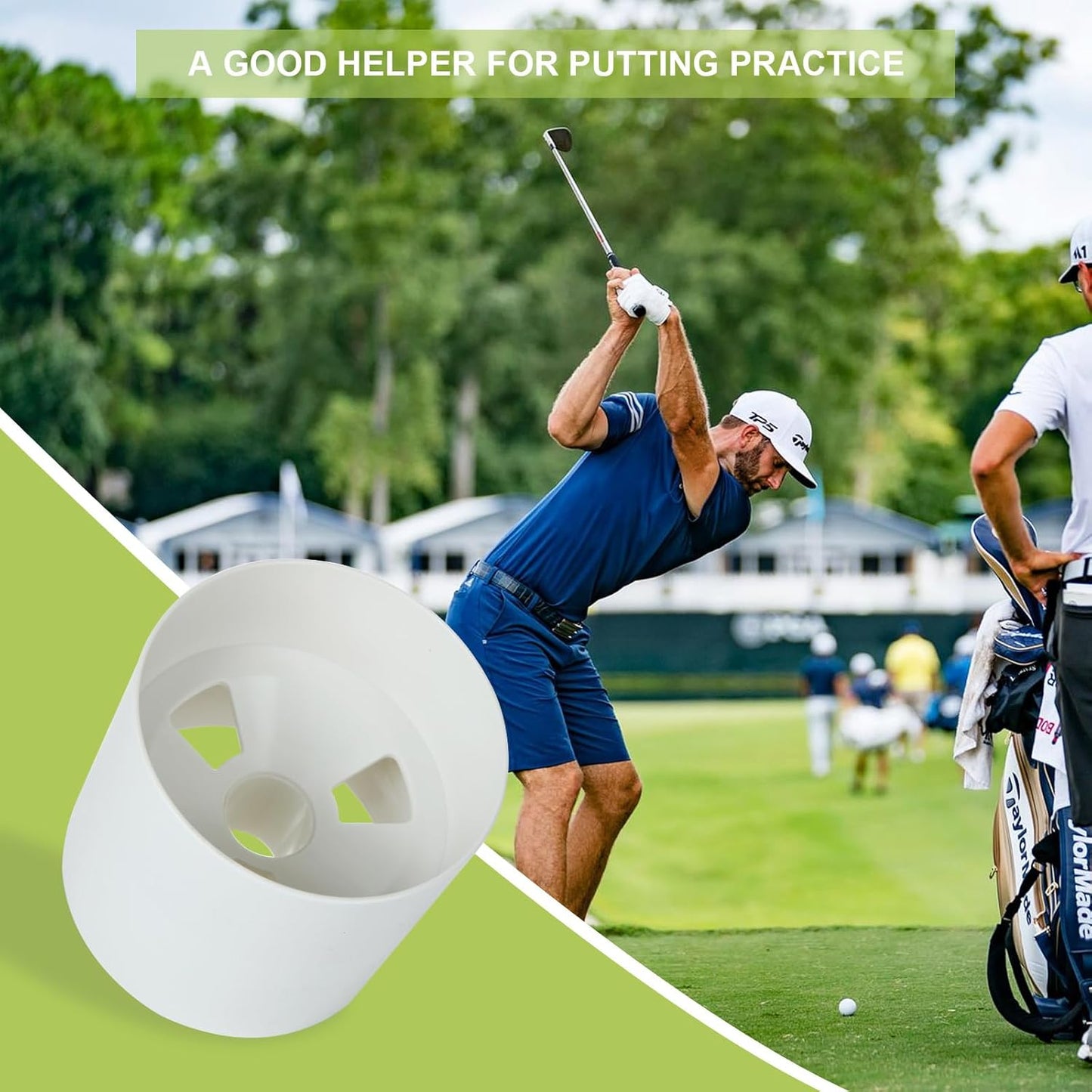 6PCS Golf Hole Cup 4 Inch Depth, ABS Plastic Putting Cup for Backyard Golf Practice, Ivory White, Fit USGA LPGA PGA Regulations (4 1/4 Inch Outside Diameter)