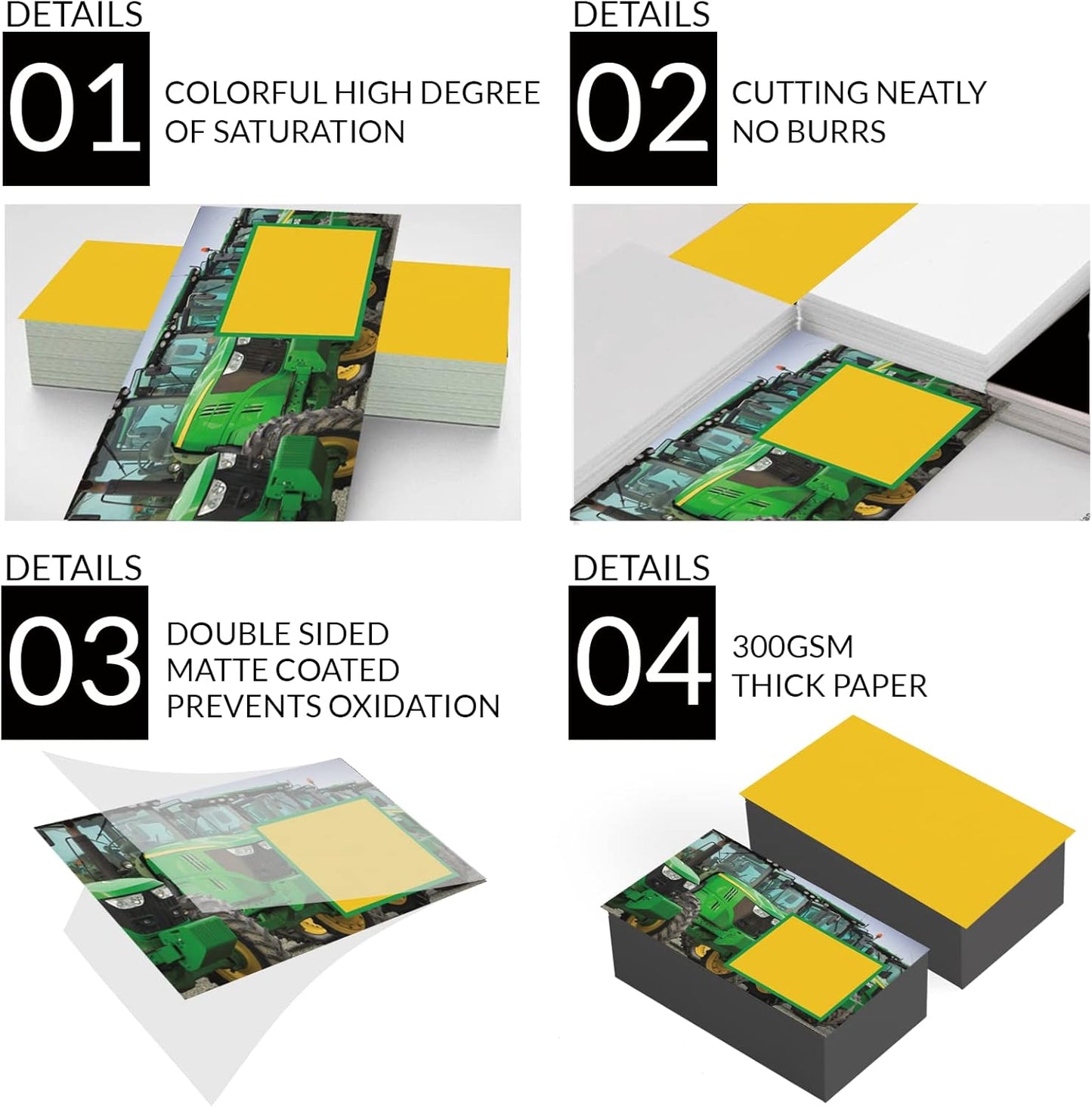 Custom Business Cards 100PCS Double-sided Printing Business Cards Customize with Your Logo Personalized 3.5"x 2" Cards for Business - Agriculture & Farming