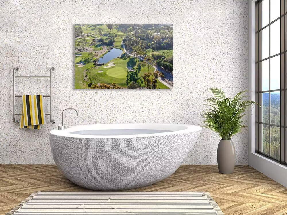 San Diego California Golf Course Wall Art for Living Room Bedroom Bathroom Home Decorations San Diego Golf Course Picture Poster Framed Artwork Canvas Prints Ready to Hang(12''H x 16''W)