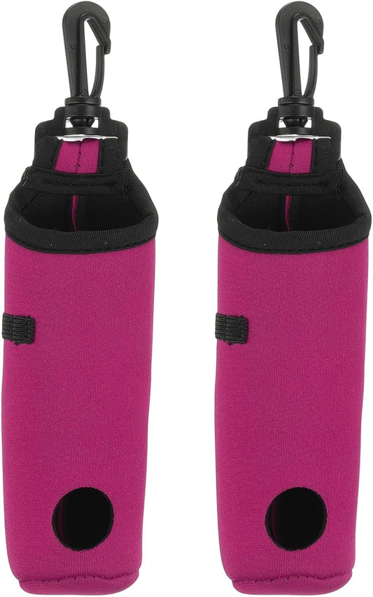 uxcell Golf Ball Carry Bag, Waist-Mounted Storage Bag Neoprene Golf Tee Holder Pouch with Lightweight Hook for Men and Women