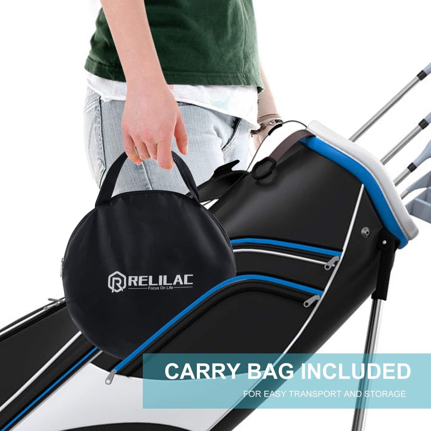 Pop Up Golf Chipping Practice Net Set - Indoor/Outdoor Golfing Target Accessories for Golf Practice - Improve Your Short Game - Gifts for Men, Dad, Mom, Husband, Women, Kid, Golfers