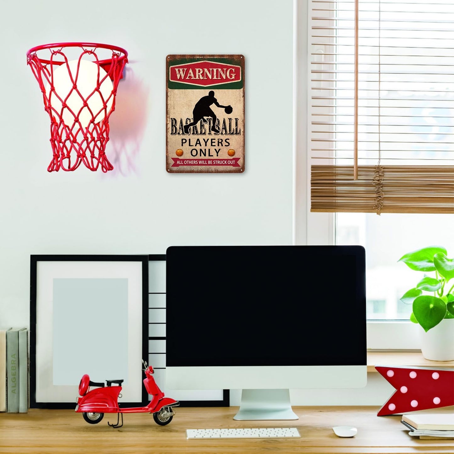 Basketball Accessories Basketball Decor For Boys Room Basketball Gifts Sports Signs Warning Basketball Players Only Metal Tin Signs
