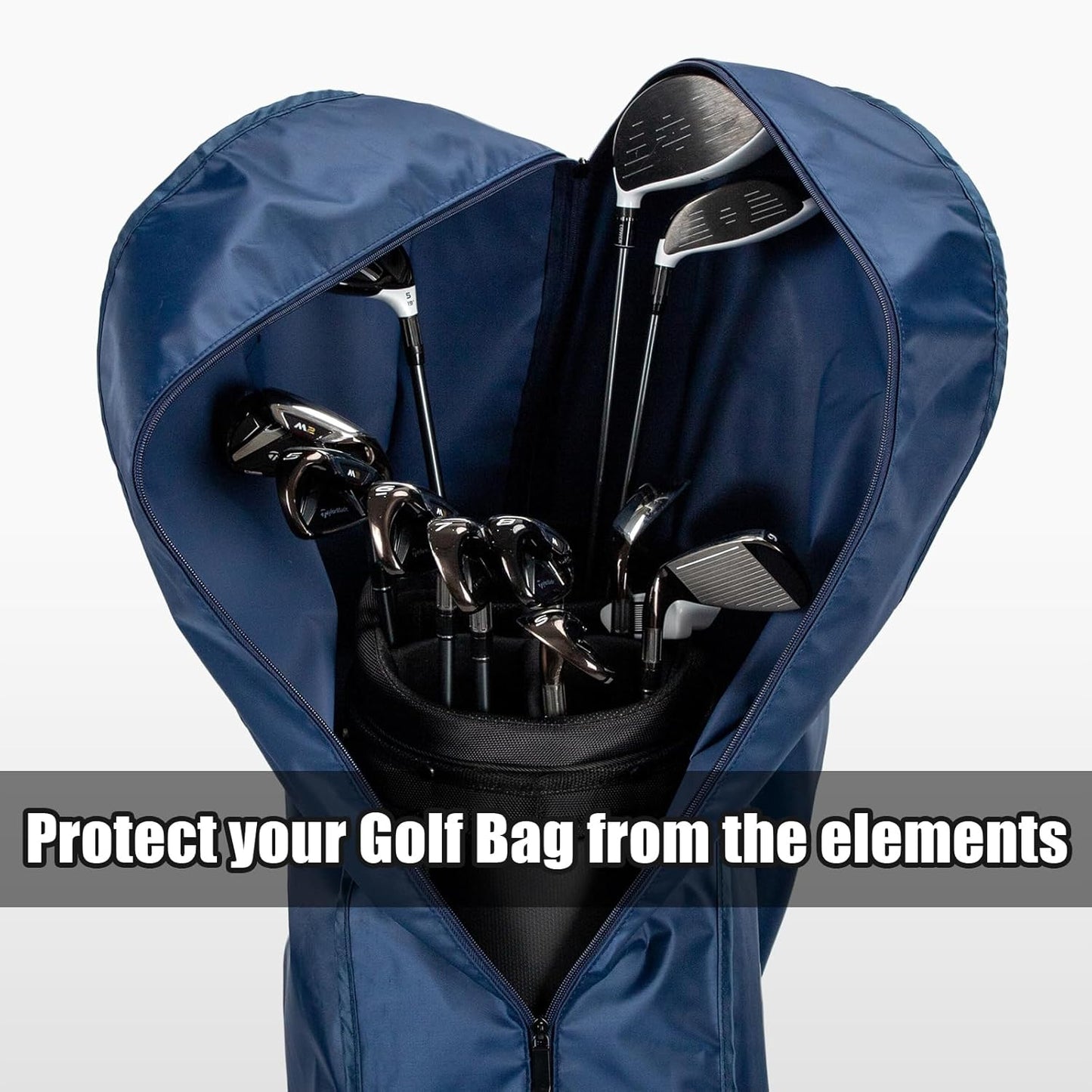 Golf Bag Travel Rain Cover, 300D PVC Waterproof Cover for Golf Club Bag, Durabale, Lightweight and Easy to Maneuver
