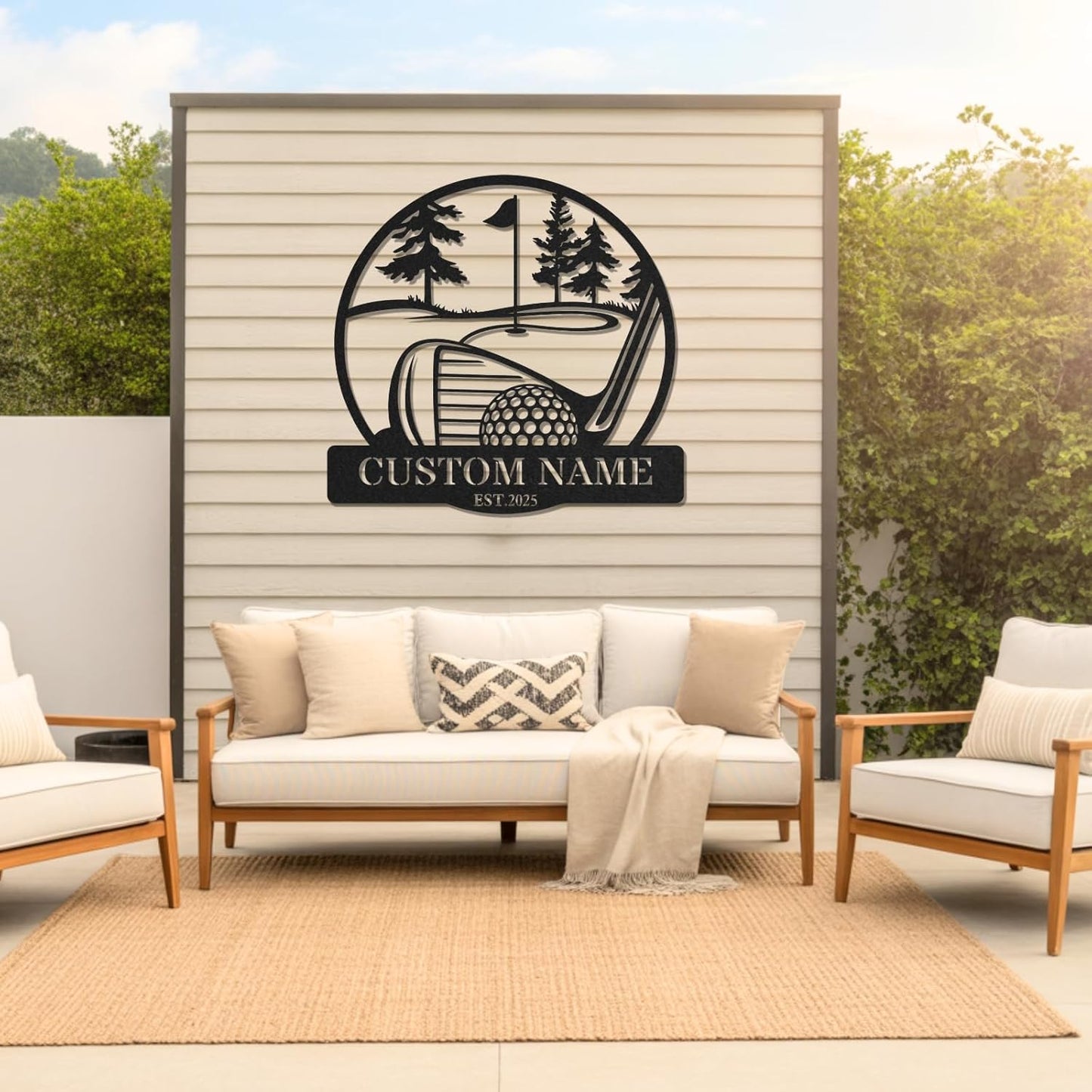 Personalized Golf Metal Wall Art, Vintage Golf Wall Decor, Custom Signs Outdoor Metal, 19th Hole Home Decor for Man Cave Garage Bar Club, Personalized Gifts for Men Dad Father