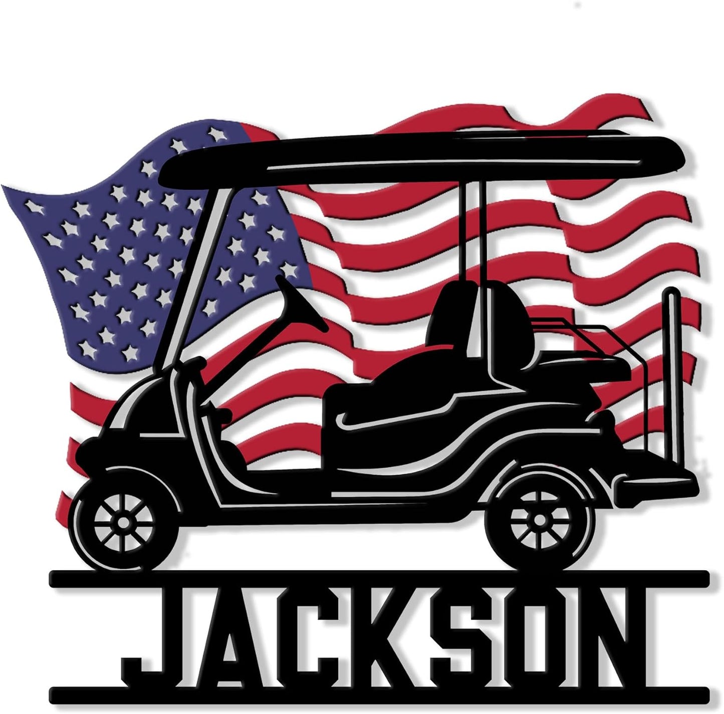 Golf Metal Sign – Custom Name Wall Decor for Porch, Yard, or Bedroom – Gift for Dad, Mom, Golf Enthusiast, Son, Daughter, or Coach on Birthday or Golf Event