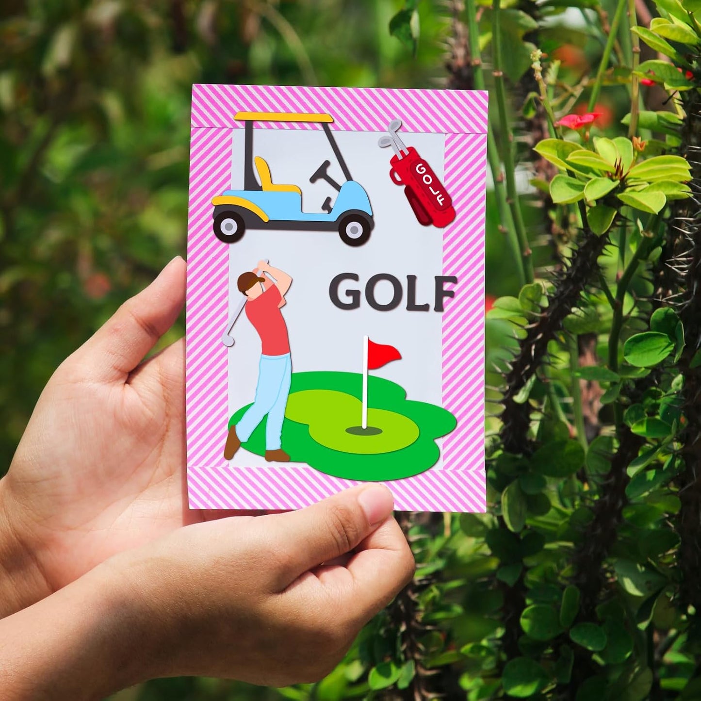 GLOBLELAND Golf Lady Man Cutting Dies for DIY Scrapbooking Metal Golf Sport Die Cuts Embossing Stencils Template for Paper Card Making Decoration Album Craft Decor