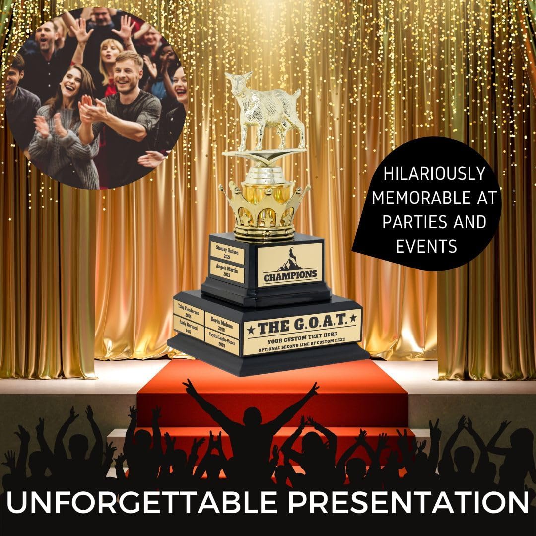 Large Goat Trophy-G.O.A.T.-Greatest of All Time Funny Trophy-Traveling Perpetual Award