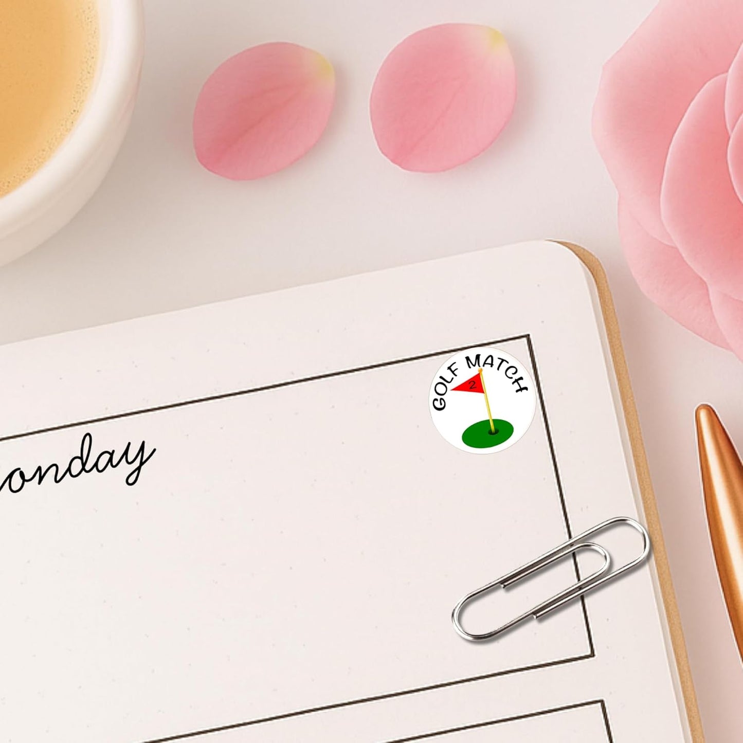 Golf Planner Sticker / 54 Fun Vinyl Stickers (1/2”) / Sports Exercise Fitness Health Workout Game Reminder/Essential Productivity Life Planner/Bullet Bujo Journal (Matte Vinyl, 1 Sheet)