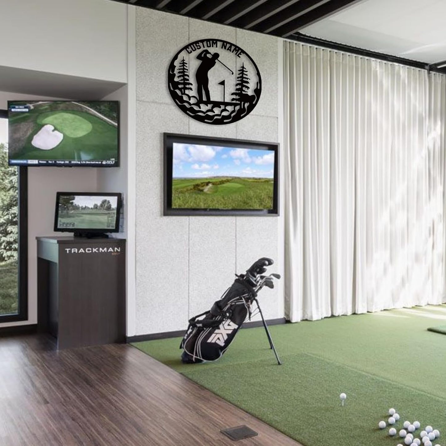 Personalized Golf Metal Wall Art, Vintage Golf Wall Decor, Custom Signs Outdoor Metal, Sports Theme Home Decor for Man Cave Office Garage Bar, Personalized Golf Gifts for Men Dad Father Color01