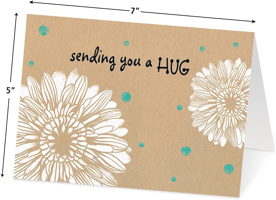 Current Kraft Thinking of You Friendship Greeting Card Set - Value Pack of 20 Cards With White Envelopes for Friends & Family, 5 Designs, Large 5" x 7" Assortment