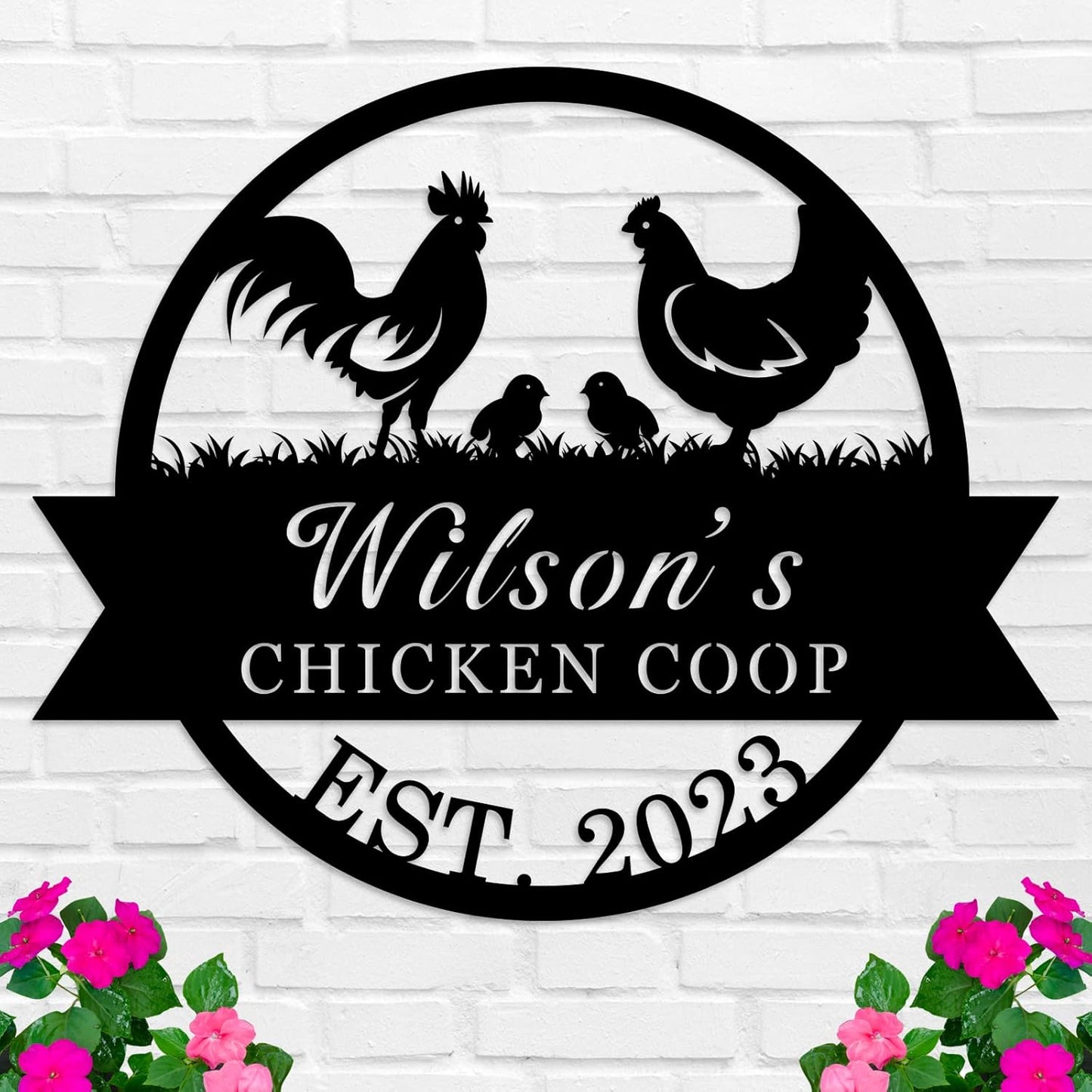 Custom Chicken Coop Sign, Personalized Family Name Chicken Coop Sign, Personalized Chicken Farm Sign, Custom Farm Coop Sign, Mothers Day Gifts