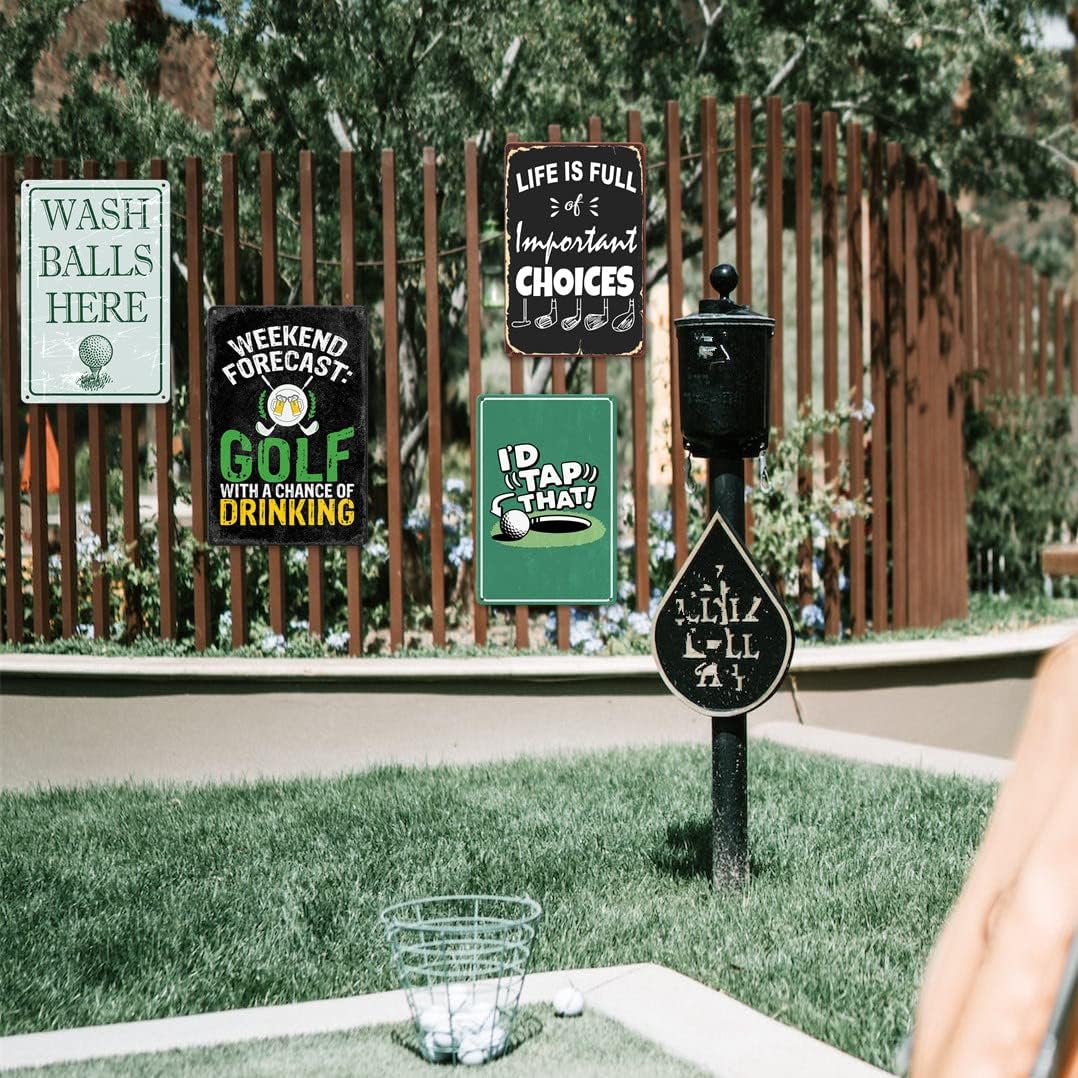 Golf Sign Sports Metal Signs Man Cave Signs And Decor Sport Golf Tin Sign Vintage Wall Decor Poster Sports For Man Cave Life Is Full Of Important Choices Gift 8X12 Inch