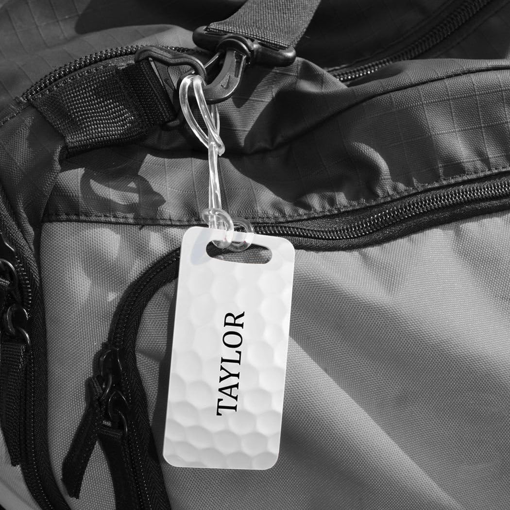 ChalkTalkSPORTS Golf Luggage & Bag Tag | Personalized Golf Ball Graphic | Small