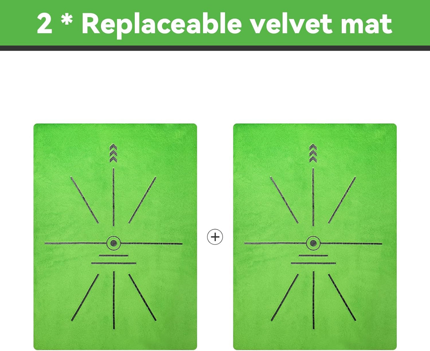 Golf Hitting Mat, Golf Training Mat for Swing Path Feedback Detection Batting,Extra Replaceable Golf Practice Mat 16"x12", Golf Gifts for Men Women for Home Indoor Outdoor