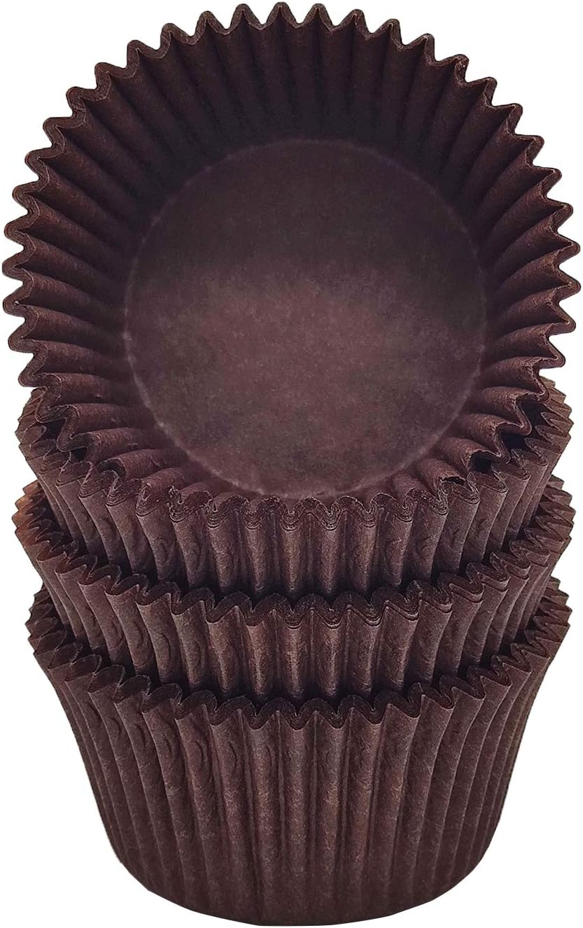 Premium Coffee Greaseproof Cupcake Liners Muffin Paper Baking Cups Standard Size, 100-Count