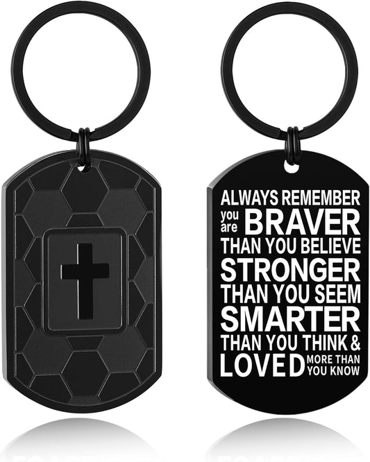 Football/Baseball/Soccer/Basketball Keychain for Men First Communion Baptism Confirmation Mens Gifts
