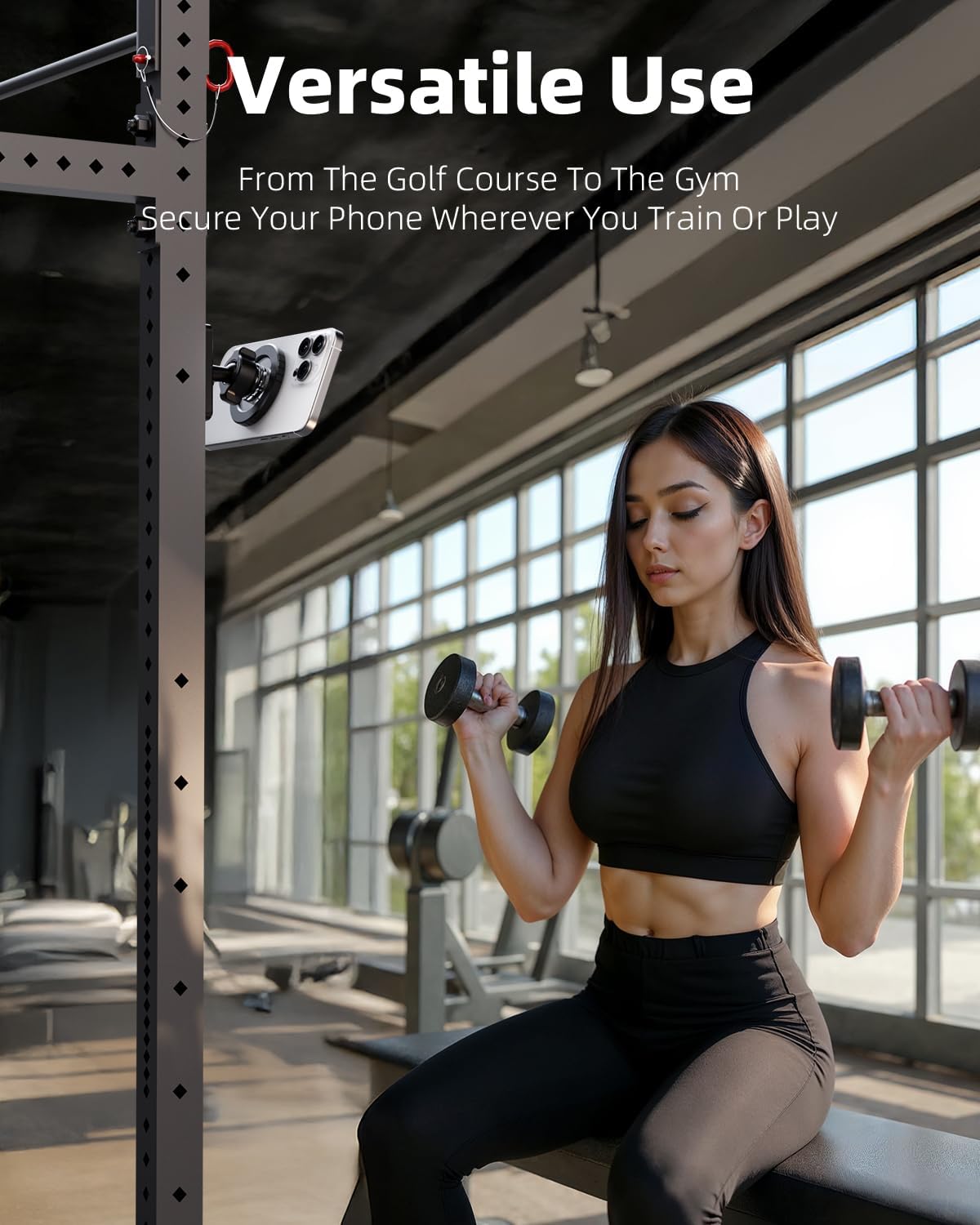 TODI Magnetic Golf Cart Phone Holder – Compatible with MagSafe iPhone 16 15 14 13 12 Pro/Max/Plus, Fits EZGO Club Car Yamaha Icon, Golf Gifts for Golfers Men, Dad, Grandpa