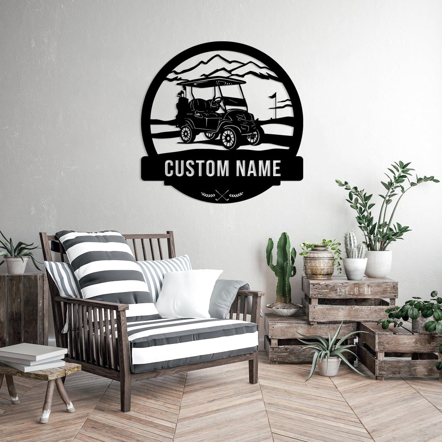 Custom Golf Metal Signs, Personalized Signage Wall Art Decor, Golfer Name Signs, Golf Metal Home Decor, Golf Club Signs (Style-8)