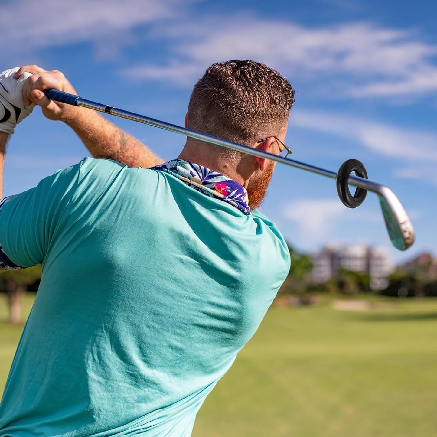 Healifty Weighted Swing Weight Ring Golf Training Aid for Muscle Warm-up and Swing Practice Construction with Protective Coating Portable Golfing Exercise Tool for Skill Improvement