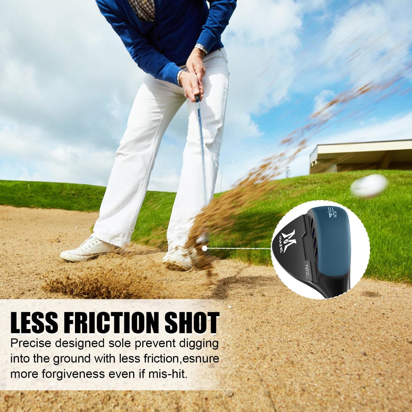 MAZEL Forged Golf Sand Wedge,Gap Wedge,Lob Wedge for Men,48/52/54/56/58/60 Degree Individual Golf Wedge,Milled Face for More Spin,Right Hand