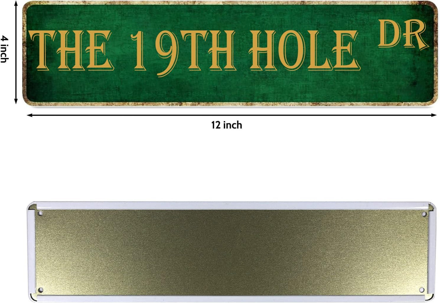 Golf Decor Signs For Man Cave The 19th Hole Dr Tin Sign Golf Theme Home Decoration Sports Bar Decor Golf Office Decor For Men Man Cave Bar Street Sign 4x16 Inch