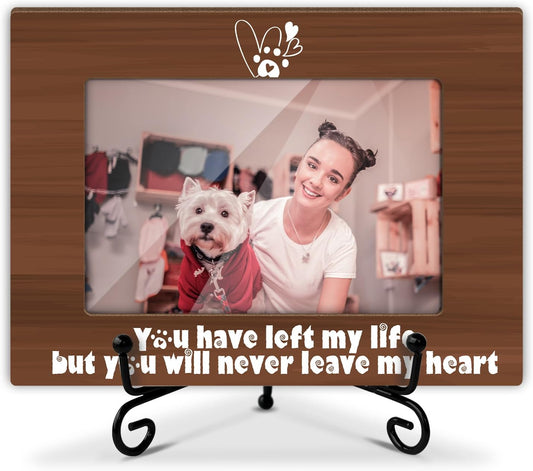 Memorial Picture Frame, Wooden Photo Frame with Stand, Sympathy Gifts for Loss of Loved One for Mom Dad Grandma Grandpa, Home Office Desk Decor Photo Frame Tabletop Display -xk30