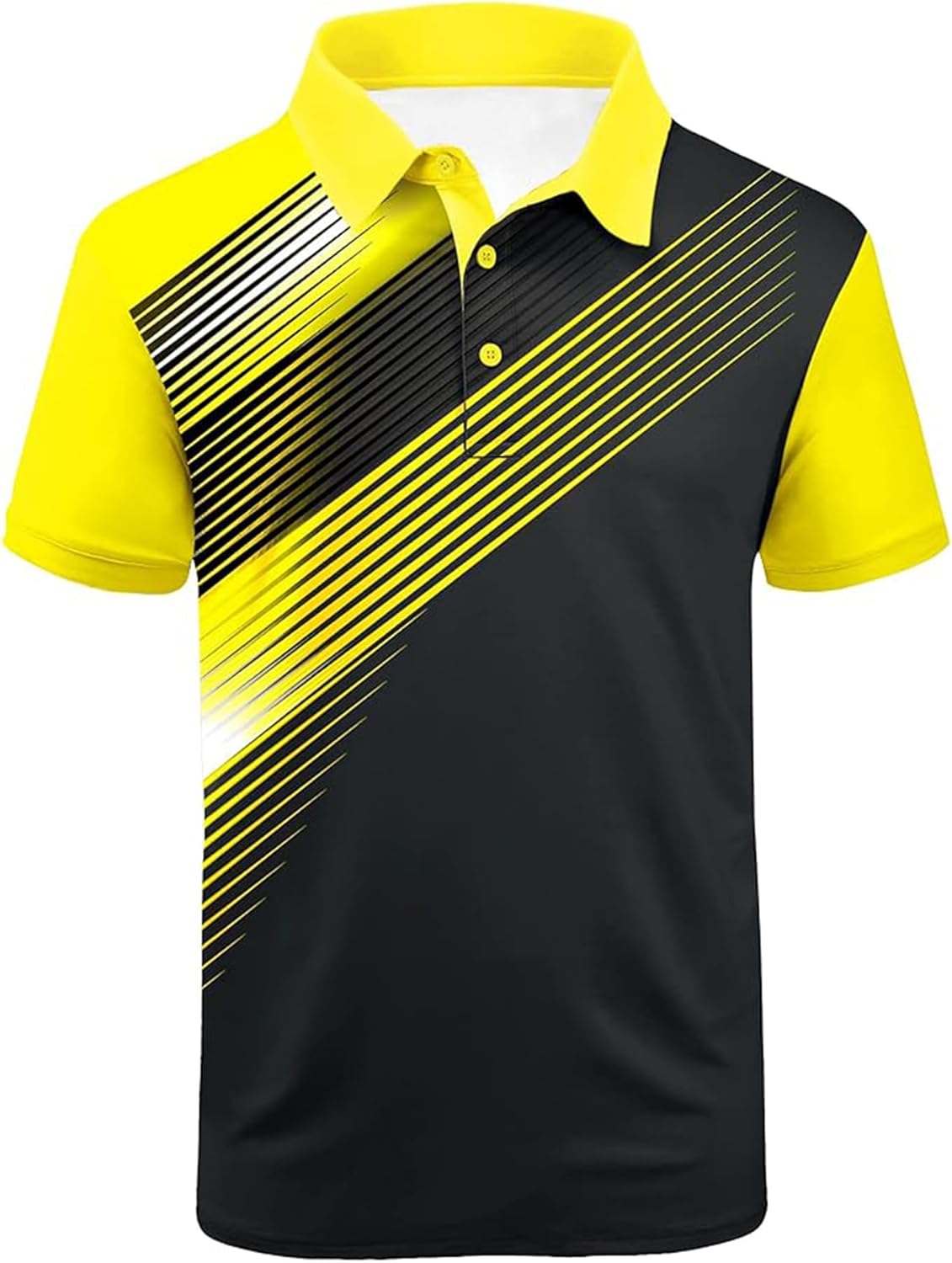 SCODI Mens Golf Shirt Moisture Wicking Performance Sport Short Sleeve Print Golf Polo Shirts for Men