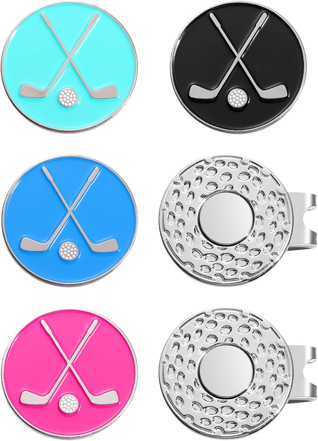 Funny Ball Marker Hat Clip, Magnetic Enamel Golf Ball Markers for Putting Green, Golf Ball Marker with Magnetic Hat Clip, Unique Gift for Golf Lovers