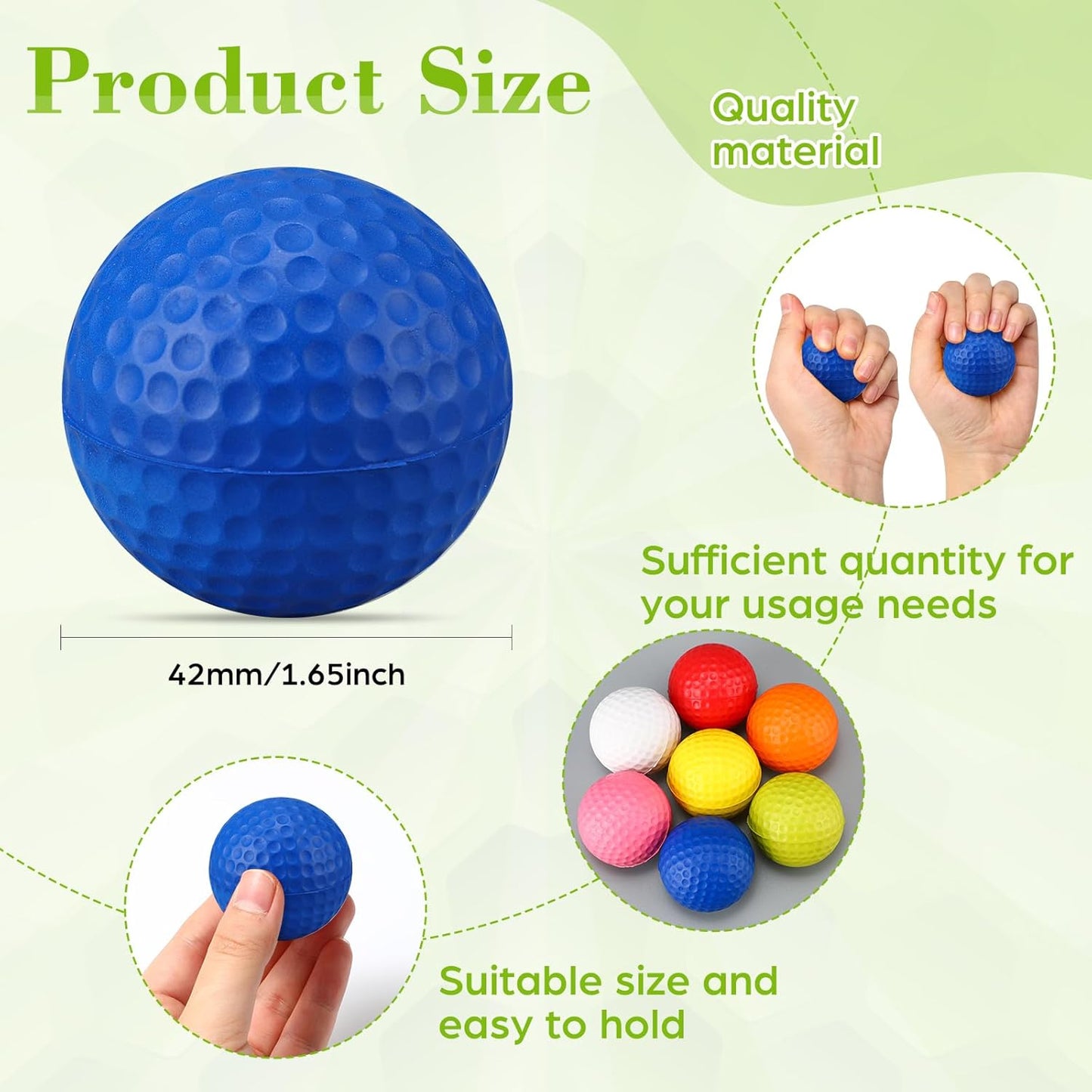 12 Pcs Foam Golf Practice Balls Soft Foam Balls for Golf Practice Realistic Feel and Flight Sport Training