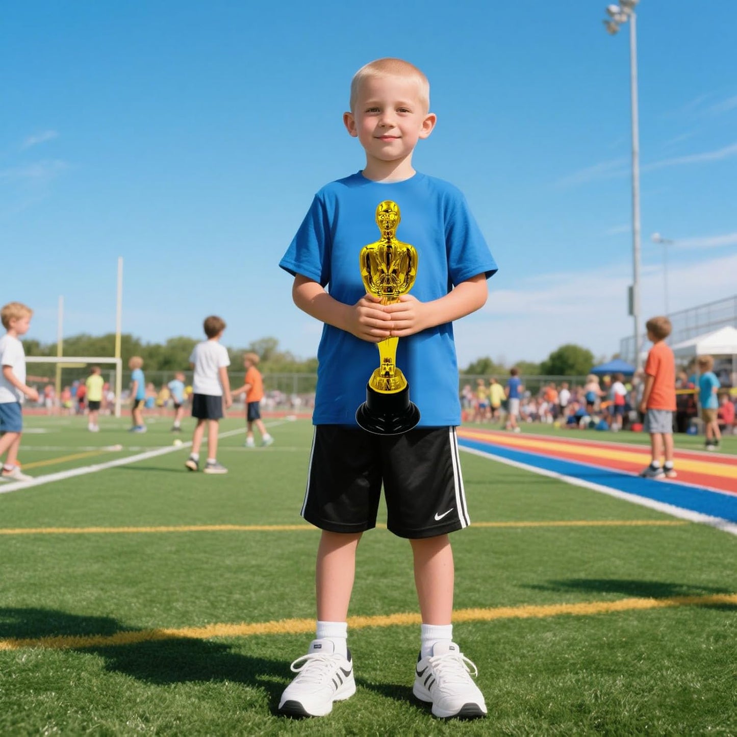 6 PCS Plastic Gold Award Trophies for Party Decorations, Party Favors, School Award, Game Prize, Party Prize and Appreciation Gifts