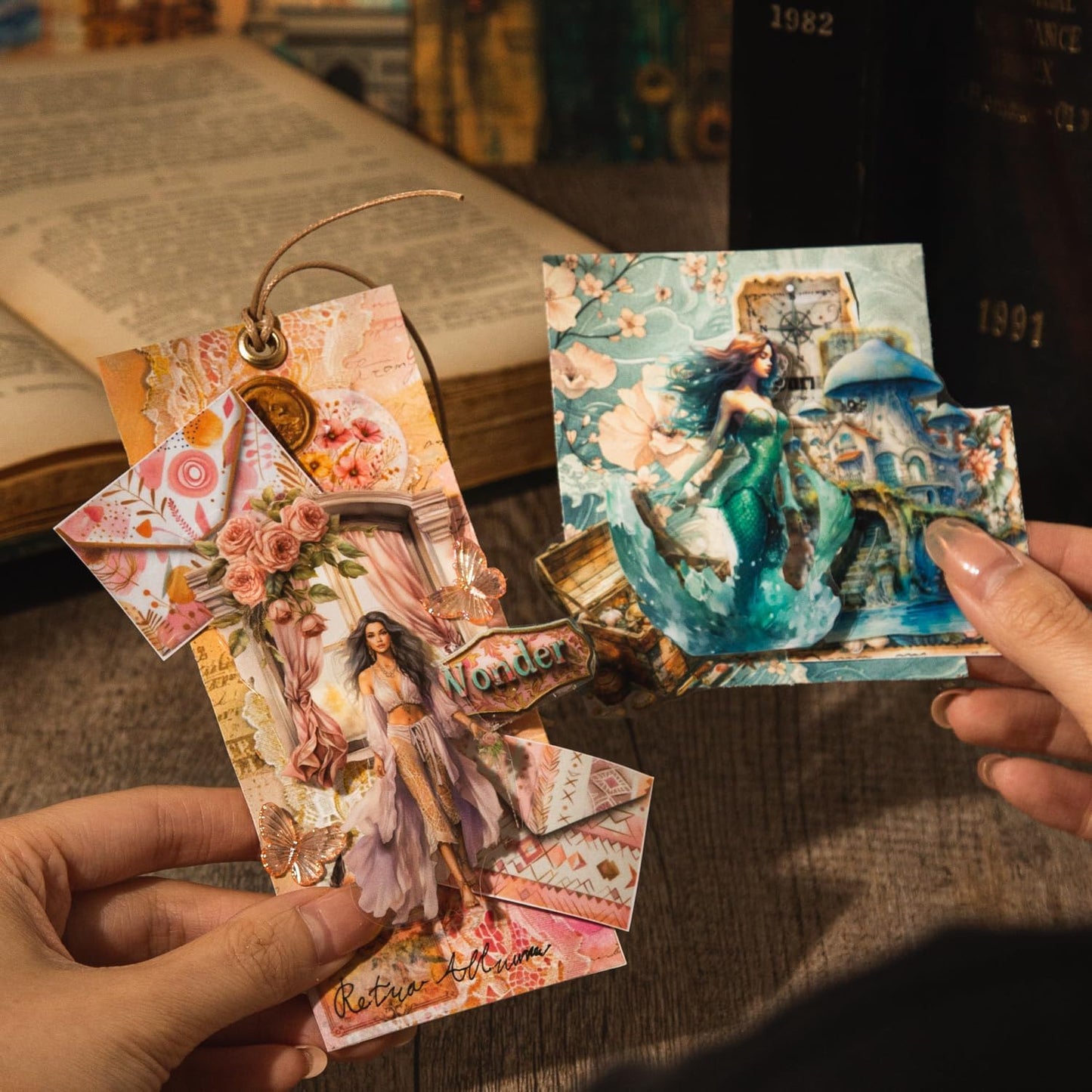 Pre-Cut Retro Stickers and Papers Set, 150 Pcs Vintage Ephemera for Scrapbooking, Journaling, DIY Crafting, and Art Supplies