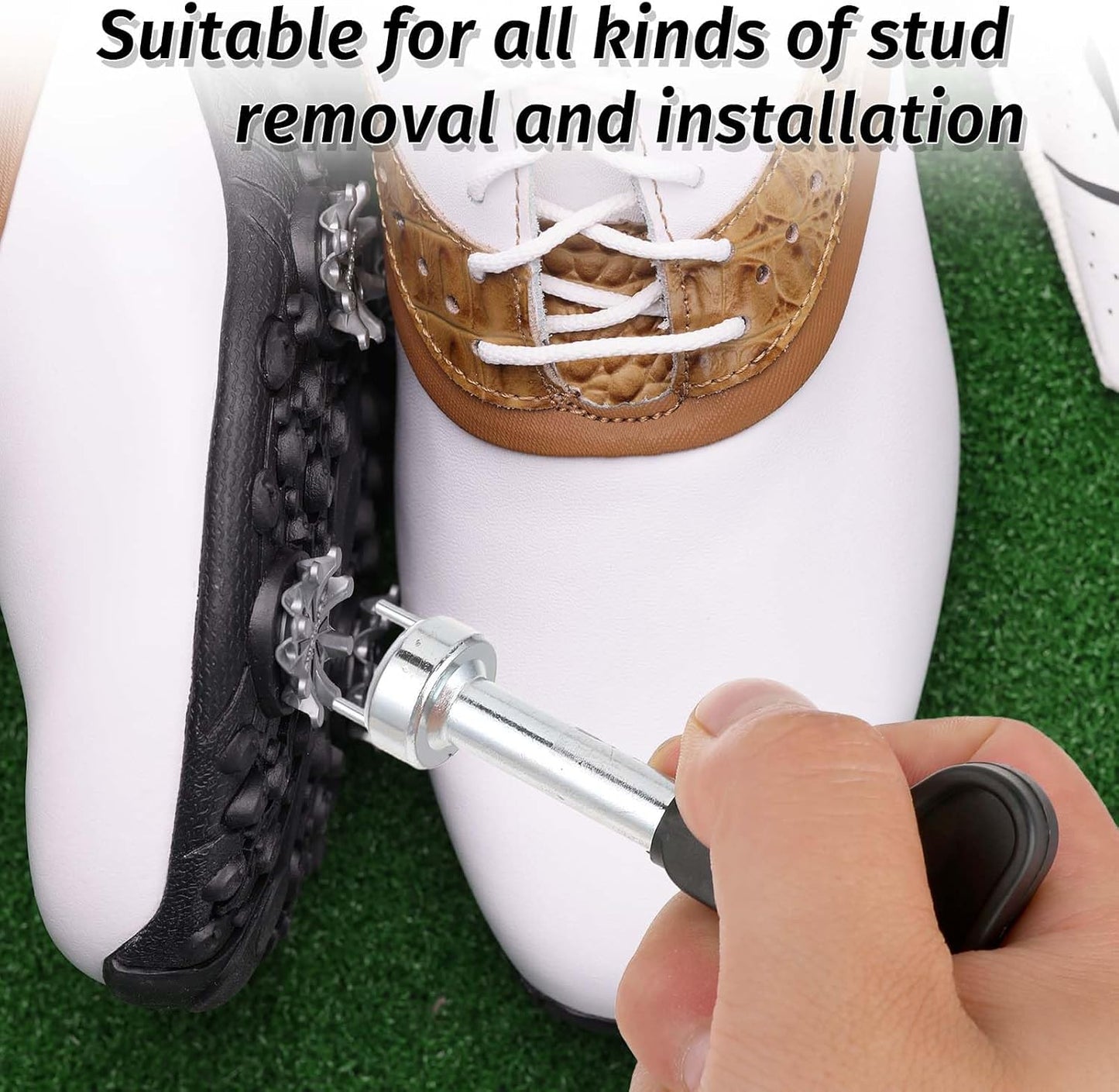 Golf Shoe Spikes Wrench Stainless Steel Multifunction Golf Shoes Cleat Wrench Adjustment Cleat Key Universal Spike Shoes Replacement Tool