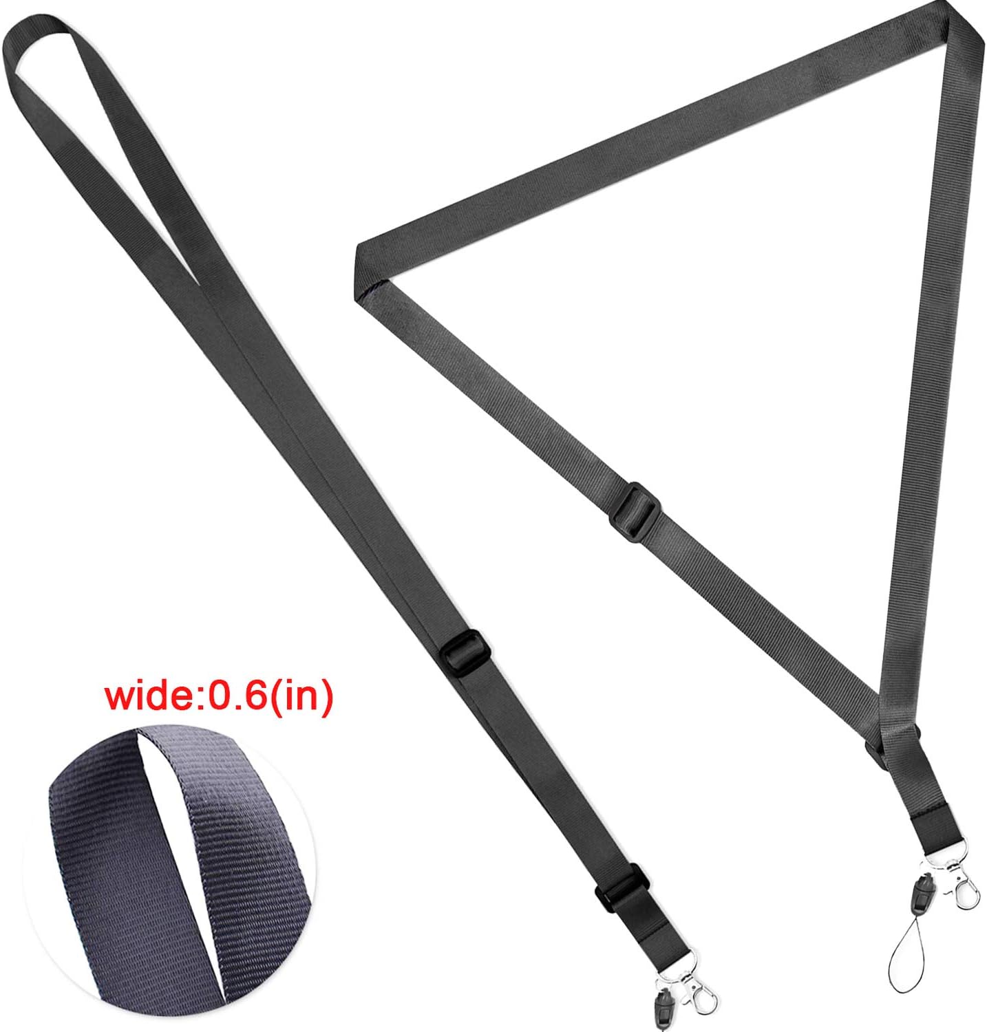 AMUU 6 Pack Black Lanyards Adjustable Extend Length with Vertical id Badge Holder for Women Keys Kids Men ID Card Holder Cruise Ship Waterproof Credit Card Name tag Holder