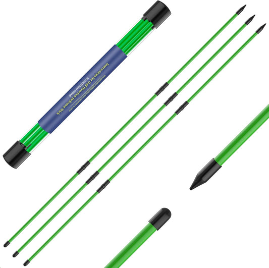 Golf Alignment Sticks 2 Pack,Upgraded 48" Collapsible Alignment Stick Golf Training Aid for Aiming, Putting, Swing Trainer, Golf Training Sticks with Clear Tube Case