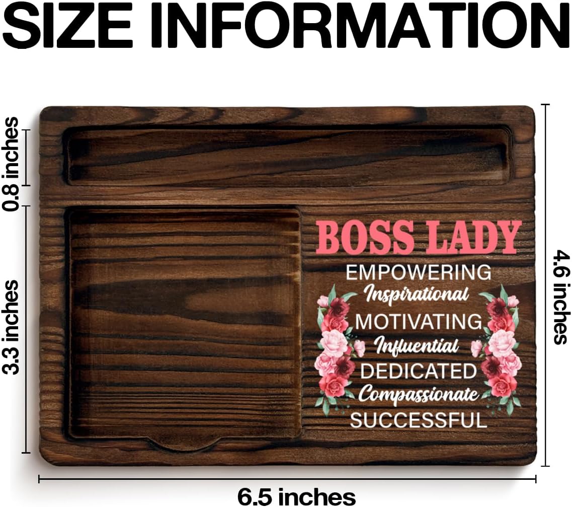 Boss Lady Gifts for Women, Gifts for Bosses Female Leader Boss's Day Retirement Birthday, Best Boss Lady Floral Sticky Note Holder Office Cubicle Decor