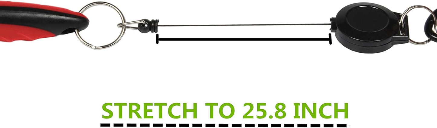 Yoport® Golf Club Brush and Club Groove Cleaner 2 Ft Retractable Zip-line Aluminum Carabiner, Lightweight and Stylish, Ergonomic Design, Easily Attaches to Golf Bag