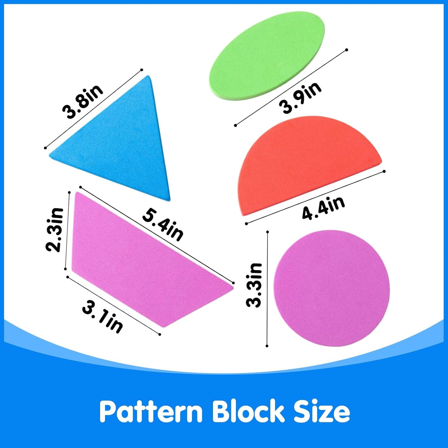 Large Shape Magnets - Magnetic Pattern Blocks- Magnetic Shapes for Whiteboard & Math Manipulatives