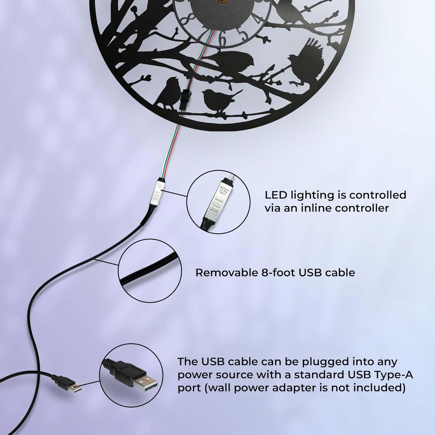 Golf LED Wall Clock – Unique Golf Swing Design, for Golf Enthusiasts, Stylish Golf Course Decor, Black