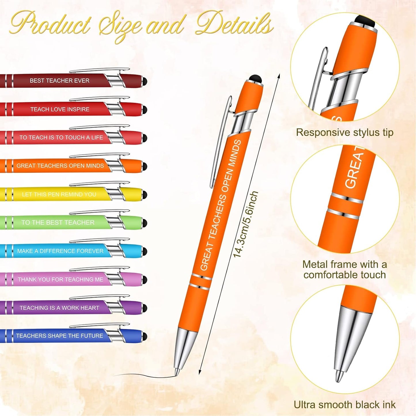 Geyee 24 Pcs Teacher Sticky Notes with Funny Pens Fun Notepads for Adults Coworkers Nurse 3 x 4 Inch to Do List Notepads with Sayings Pen for Lab Week Gifts Teacher Office Supplies