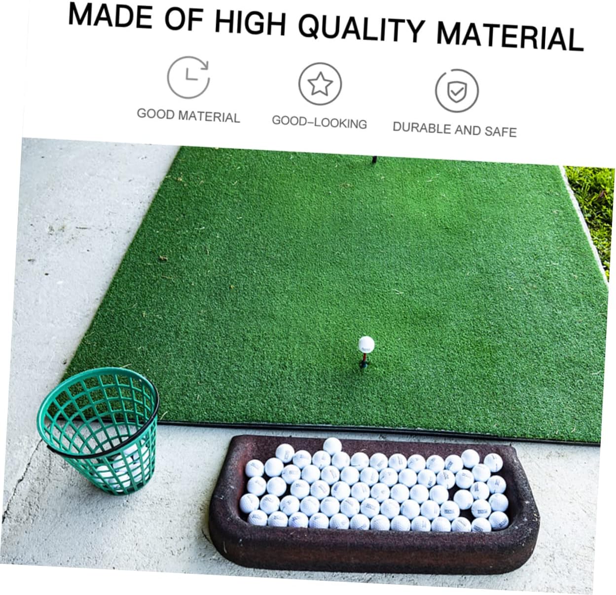 KESYOO Golf Ball Basket with Handle Large Capacity Plastic Collecting Bucket for Outdoor Practice for Golf Training and Storage