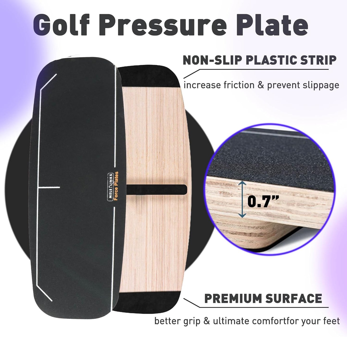 Golf Pressure Plate, Golf Training Aid for Indoor Practice, Weight Shift Balance Board - Golf Swing Trainer & Golf Speed Trainer, Golf Training Equipment - Strength & Tempo for Chipping Hitting