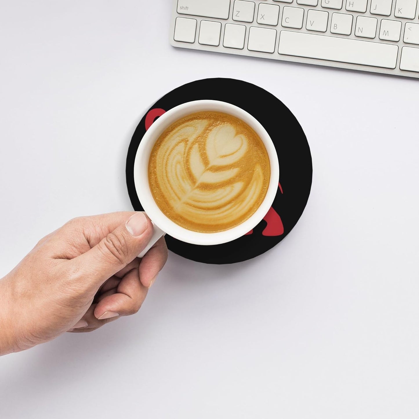 Elephant Coasters for Drinks Set of 4, Absorbent Ceramic Drink Coasters for Coffee Table Wooden Table Cup Bar, 4 Inches