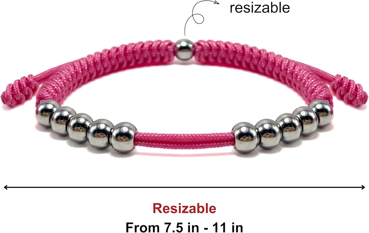 LAMIBEE Premium Golf Stainless Steel 10 Bead Score Counter Bracelet, Golf Stroke Count Bracelet, Resizable Easy Adjust Golf Round Scoring Tracker, Durable Stylish Golf Accessory