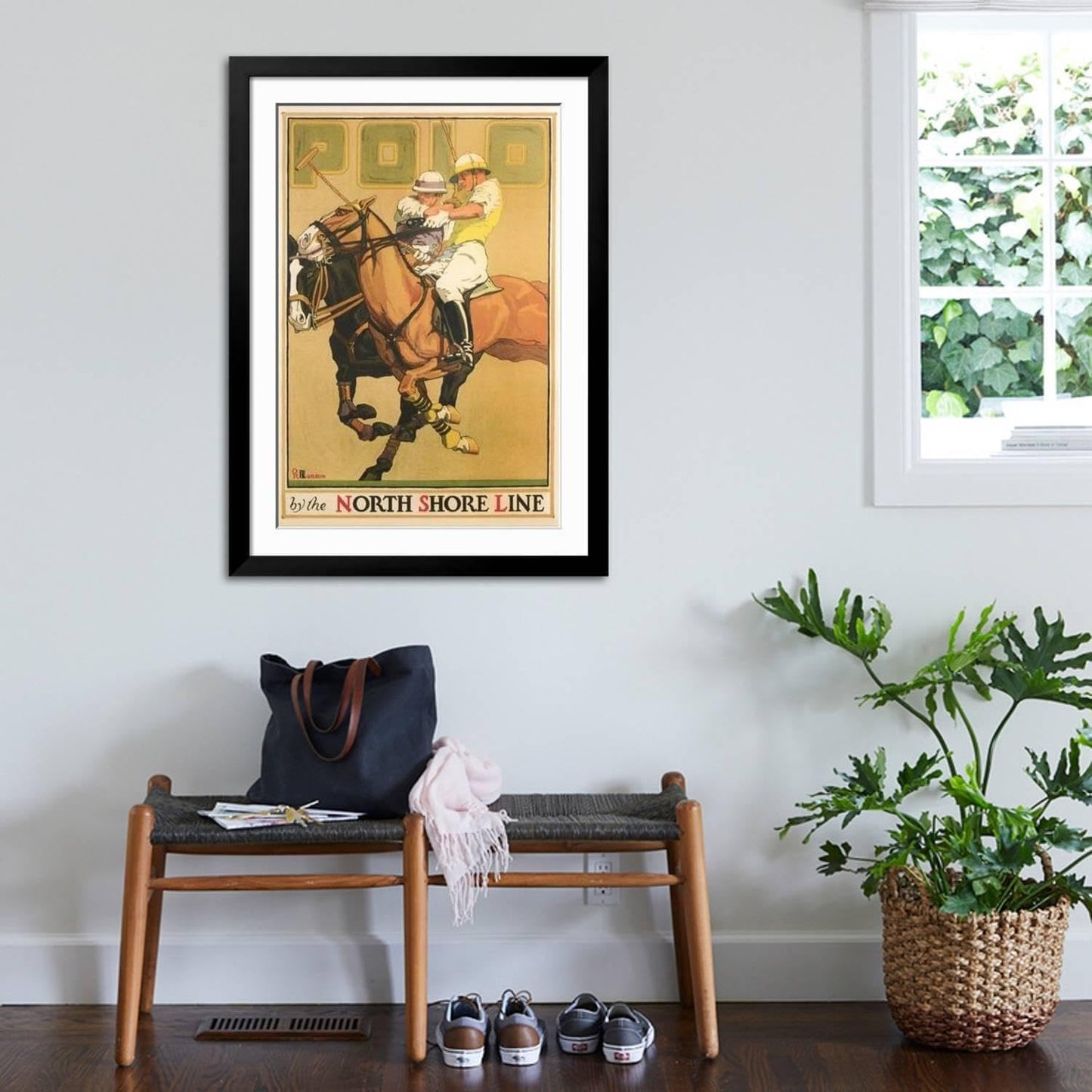 ART.COM Wall Art Print Polo Poster on Black Frame, 32" x 44"