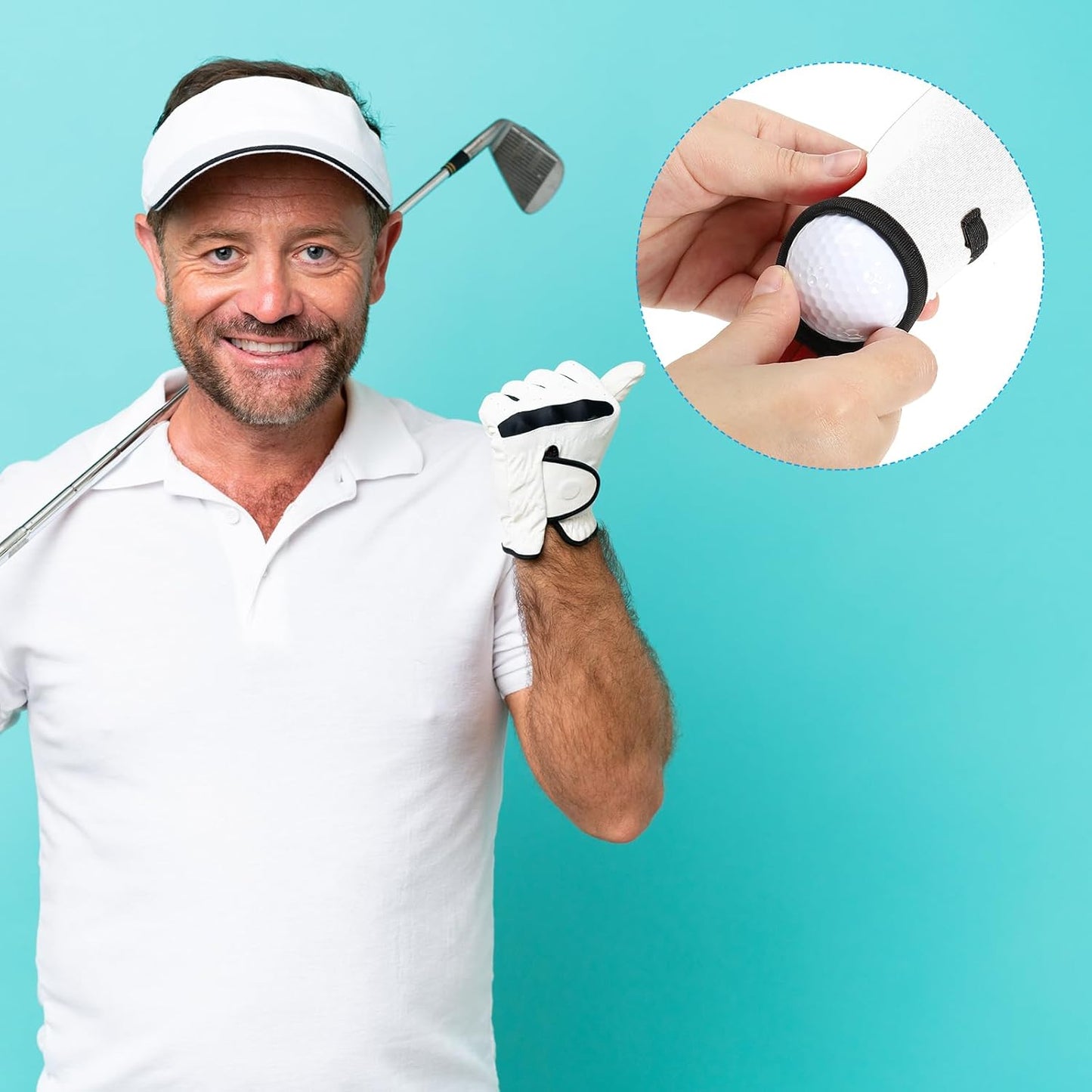 PATIKIL Golf Ball Carry Bag, Golf Tee Holder Pouch Portable Neoprene Golf Ball Holder with Clip for Men and Women Storage Gifts