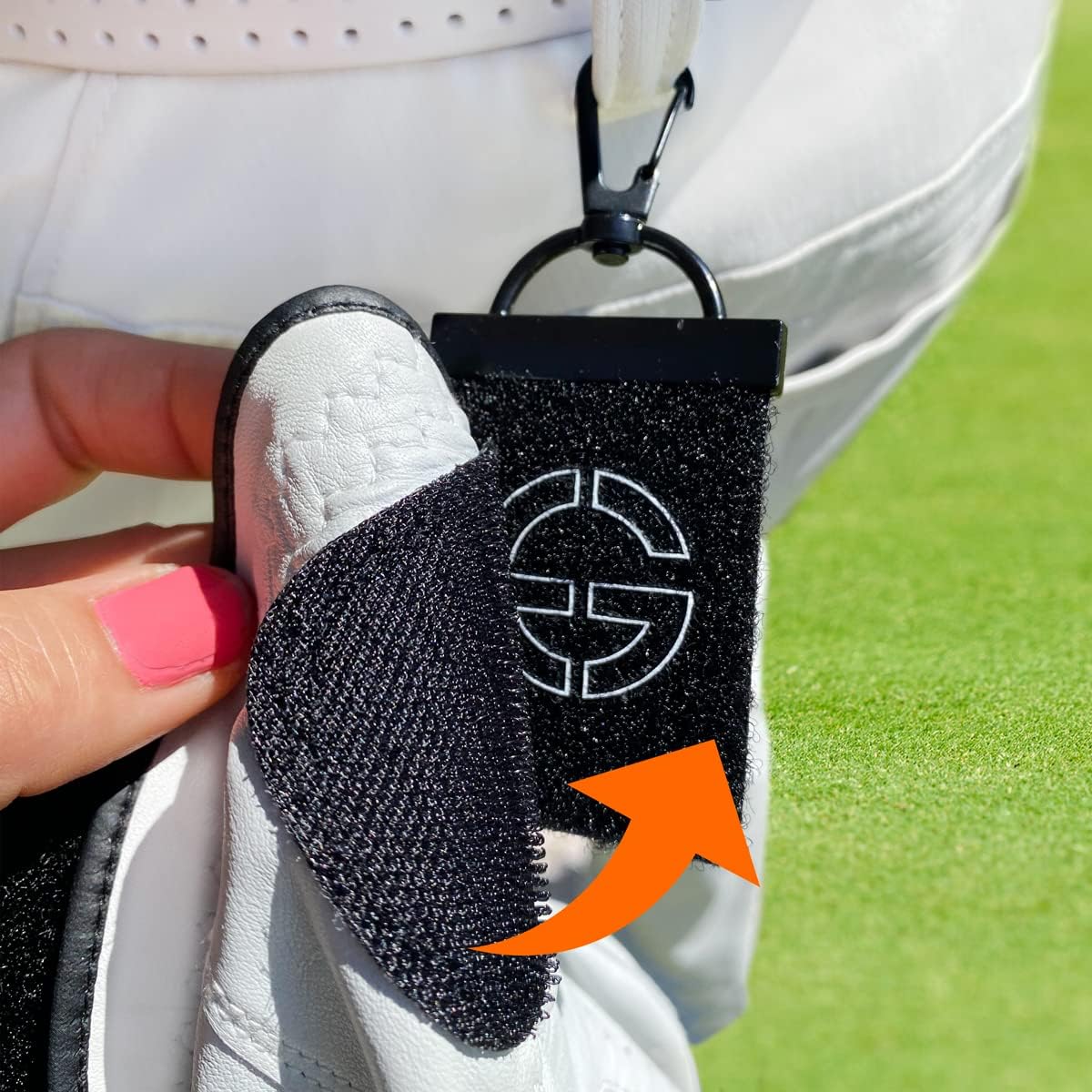 Golf Glove Holder 2Pc- Both Sides Loop Grabber Keeper- Golf Gifts-Easy to Carry Gloves