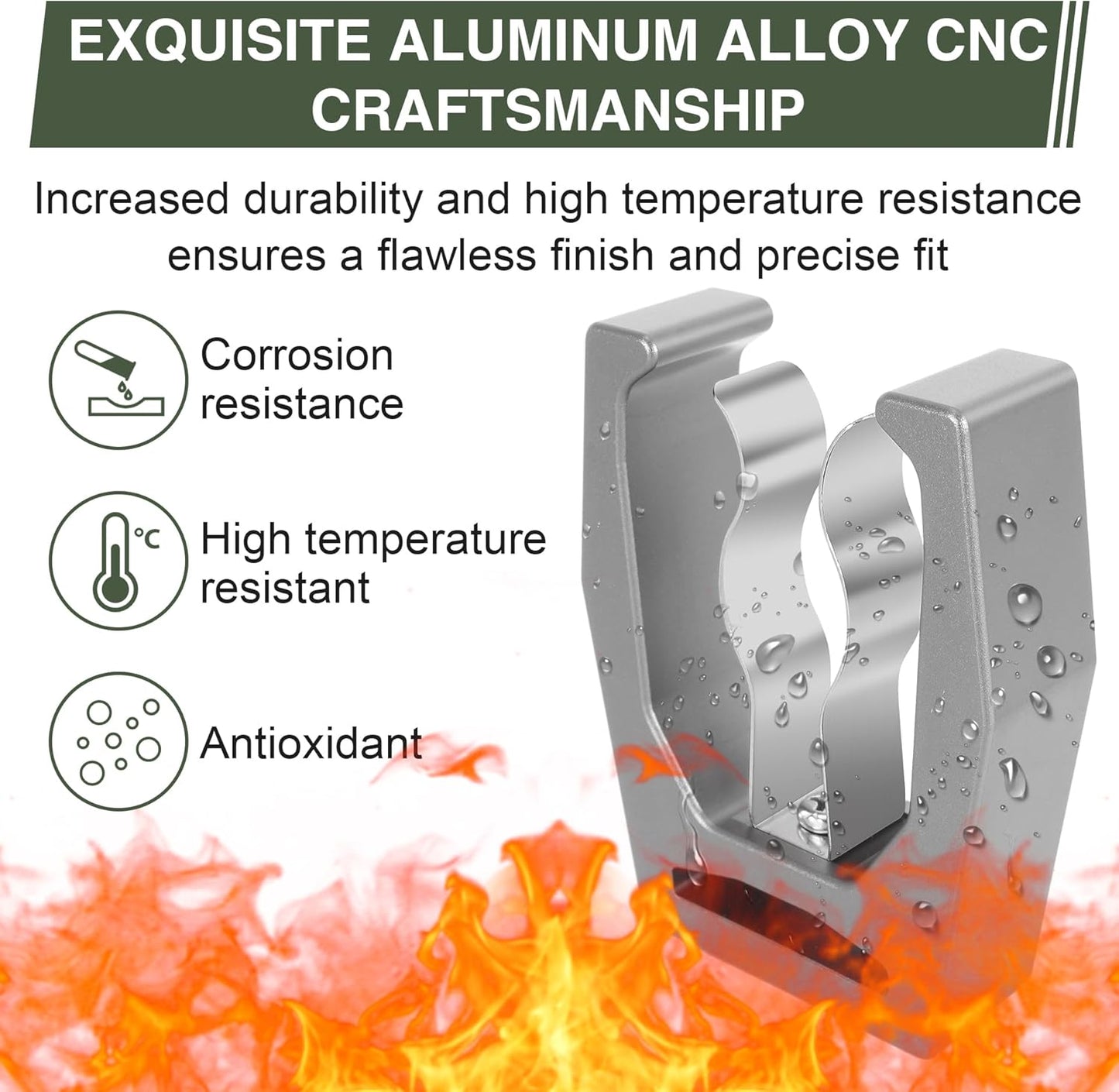 JIAYAN Magnetic Holder for Golf Cart Aluminum Alloy & Stainless Steel Clip Equip with Loop Strap Fit for Golfing, Fishing, Grilling, Camping Golf Accessory for Golf Lovers (Silver)