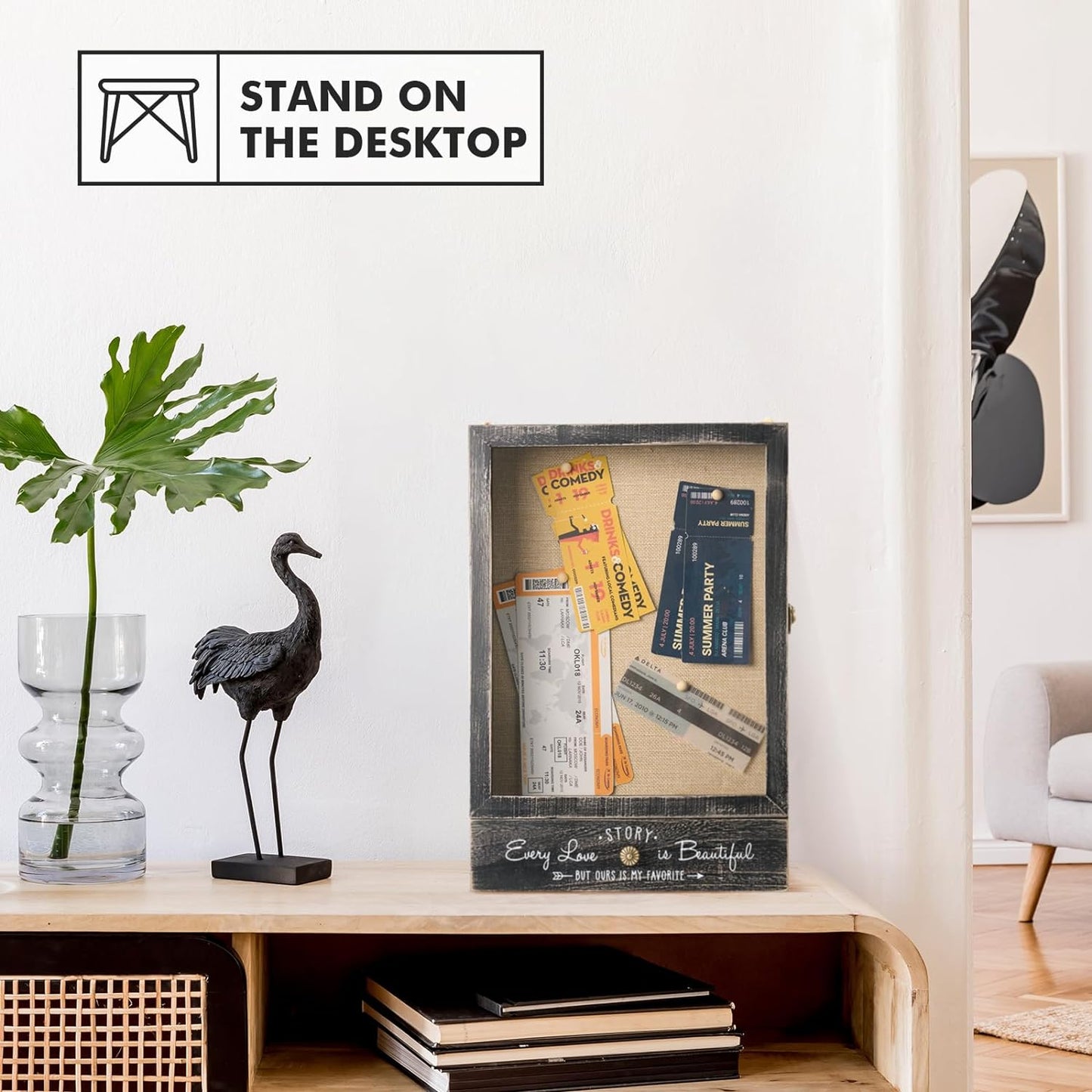 AW BRIDAL 11X16 Large Shadow Box Picture Frames Deep Shadow Boxes Display Cases with Removable Shelves and Drawers, Black Wooden Memory Boxes for Keepsakes with Slot Ideas