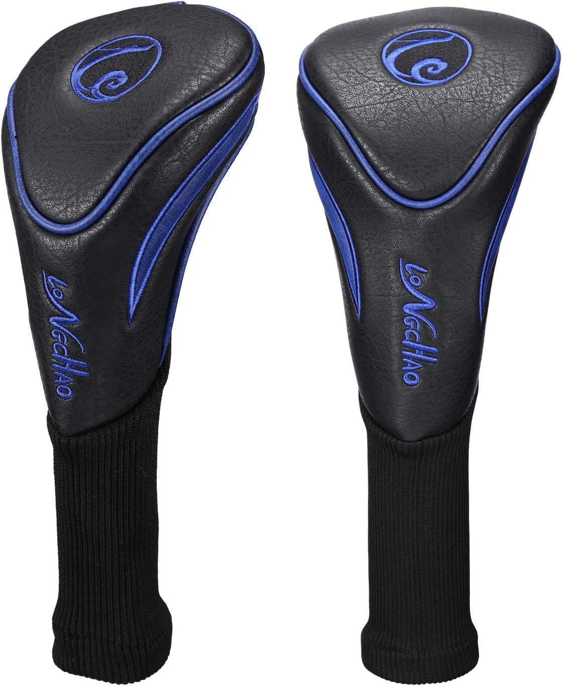 Golf Head Covers 3pcs Set, Driver Fairway Wood Headcovers, Vintage PU Headcovers for Golf Club