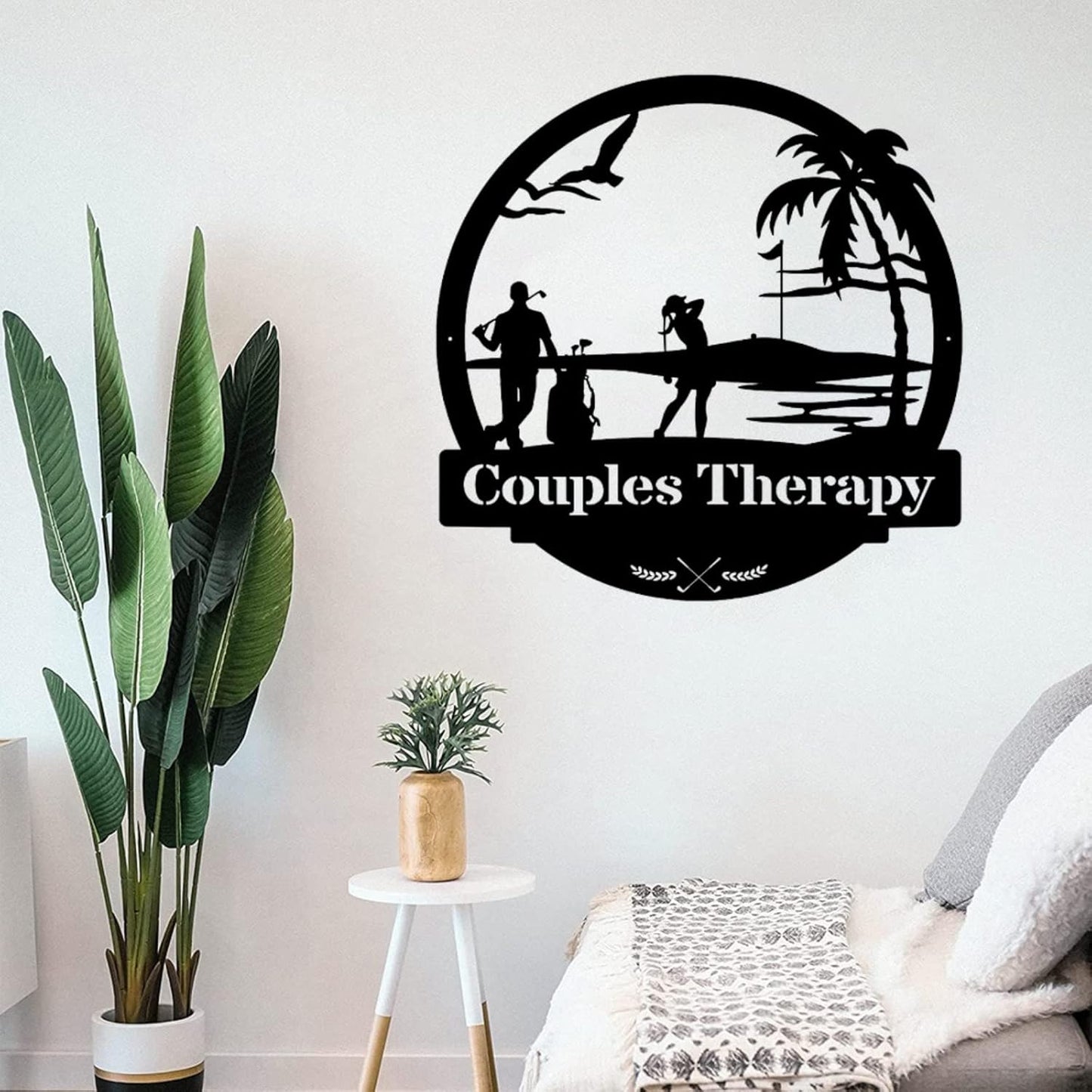 Custom Golf Metal Wall Sign - Personalized Golf Metal Wall Art - Golf Metal Wall Decor - Couples Golfer Gift - Metal Home Decor - Indoor Signs